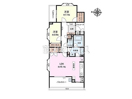 2LDK 間取り