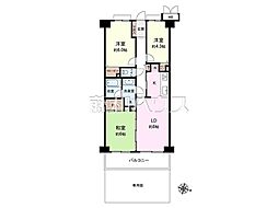ライネスハイム久米川 3LDKの間取図画像