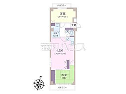 ロイヤルステージ志木 2LDKの間取図画像