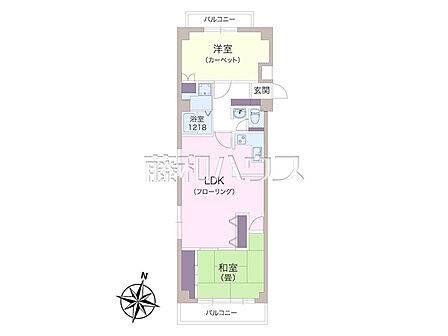 2LDK 間取り