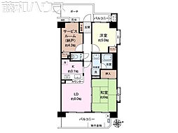エクセラージュ府中白糸台 2SLDKの間取図画像