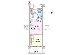 アトラスシティ千歳烏山グランスイート 杜ノ棟(4階/4階建) 1LDKの間取図画像
