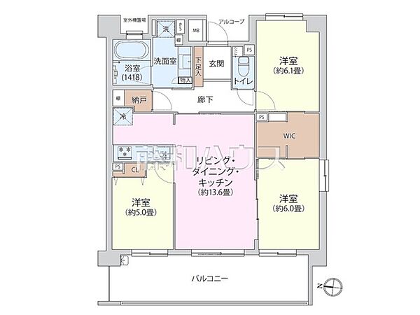 間取りを拡大表示