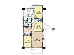 ザステイツ志木パークステージ 3LDKの間取図画像