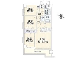 センチュリーめじろ台 3LDKの間取図画像