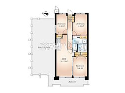 サンヴェール久米川 3LDKの間取図画像