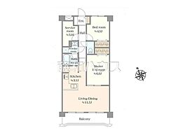 サンハイツ成増 1階 2LDKの間取り