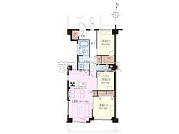 ライツ富士見台 3LDKの間取図画像