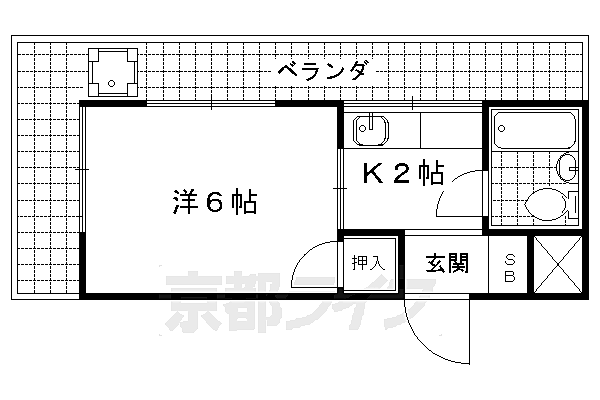 クレスト山科 303｜京都府京都市山科区東野中井ノ上町(賃貸マンション1K・3階・17.29㎡)の写真 その2