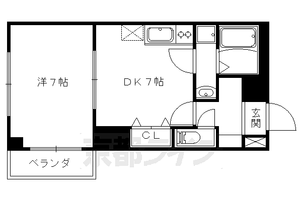 プレステージ翼 903｜京都府京都市山科区椥辻東浦町(賃貸マンション1DK・9階・32.79㎡)の写真 その2