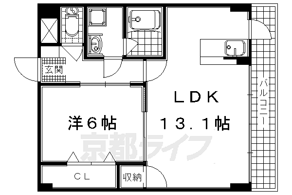 京都府宇治市小倉町西山(賃貸マンション1LDK・1階・45.36㎡)の写真 その2