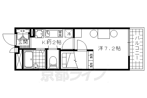 レオパレスＯＫＡＮＩＳＨＩ 104｜京都府京都市伏見区日野岡西町(賃貸アパート1K・1階・20.81㎡)の写真 その2