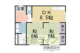 アメニティ椥辻II 202 ｜ 京都府京都市山科区椥辻草海道町（賃貸アパート2LDK・2階・46.70㎡） その2