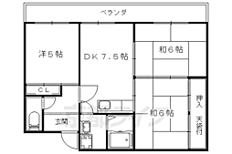 コーポ弘和 3DKの間取図画像