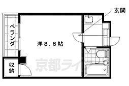 ハイツすぎさ 1Kの間取図画像
