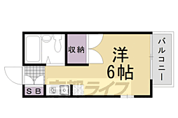 リベール 1Kの間取図画像