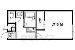 レオパレス伏水向島 1Kの間取図画像