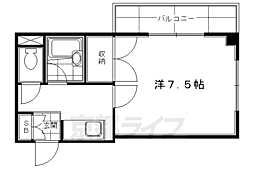 プロシード桃山 3階1Kの間取り