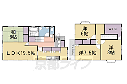 JR奈良線 城陽駅 徒歩24分の賃貸一戸建て 4LDKの間取り