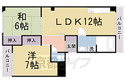 コーポ藤井 2LDKの間取図画像