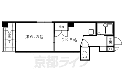 都々路ビル 1DKの間取図画像