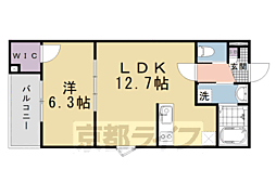 ココングランジュール伏見黒茶屋町 1LDKの間取図画像