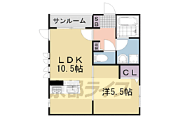 エムルーブル 1LDKの間取図画像