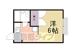 サンヴィエール長岡 1Kの間取図画像