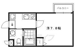 カーサ・フォレスタ2 1Kの間取図画像