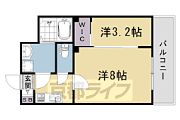 ASCLAIRE京都西院 2Kの間取図画像
