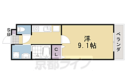 グレース離宮 1Kの間取図画像