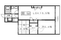 セレーナ室町 2LDKの間取図画像