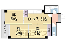 ファーストコート御所西 3LDKの間取図画像