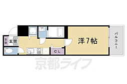 アドバンス京都烏丸町 1Kの間取図画像