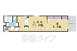 スミレスタ烏丸五条 1LDKの間取図画像