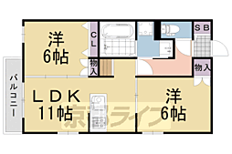 MYLanai長岡京 2LDKの間取図画像