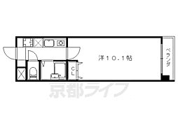 カーサ椥辻 1Kの間取図画像