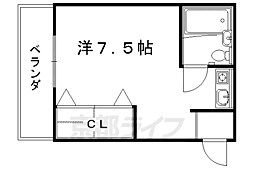 ワイメア松原 ワンルームの間取図画像