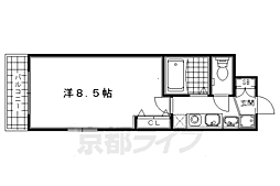 西院くめマンション 1Kの間取図画像