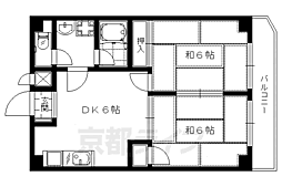 シャロム伏見 2DKの間取図画像