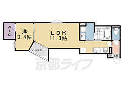 REGALEST西院 1LDKの間取図画像