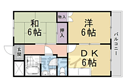 シュロスインレット 2DKの間取図画像