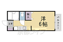 ブランドール藤林 1Kの間取図画像