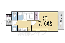 PIERISGARDEN 1Kの間取図画像