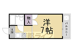 聖倖マンション 1Kの間取図画像