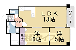 カーサグラン御池 2LDKの間取図画像