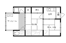 太田マンション 2Kの間取図画像
