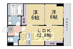 SAKIZOVilla烏丸四条 2LDKの間取図画像