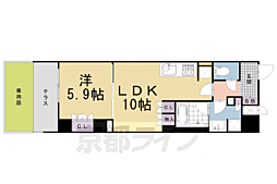 リーガル京都二条城前 1LDKの間取図画像