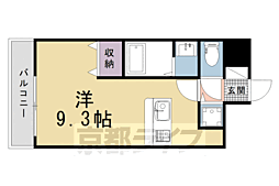 EXCEED御所東 ワンルームの間取図画像